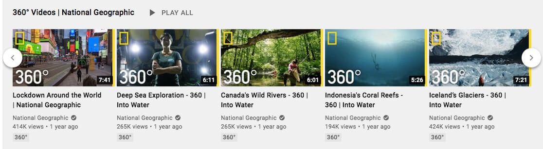National Geographic 360 videos