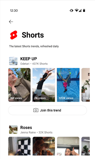 youtube shorts trends