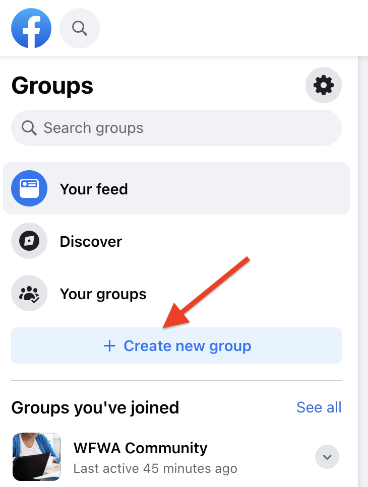 Create FB group 2