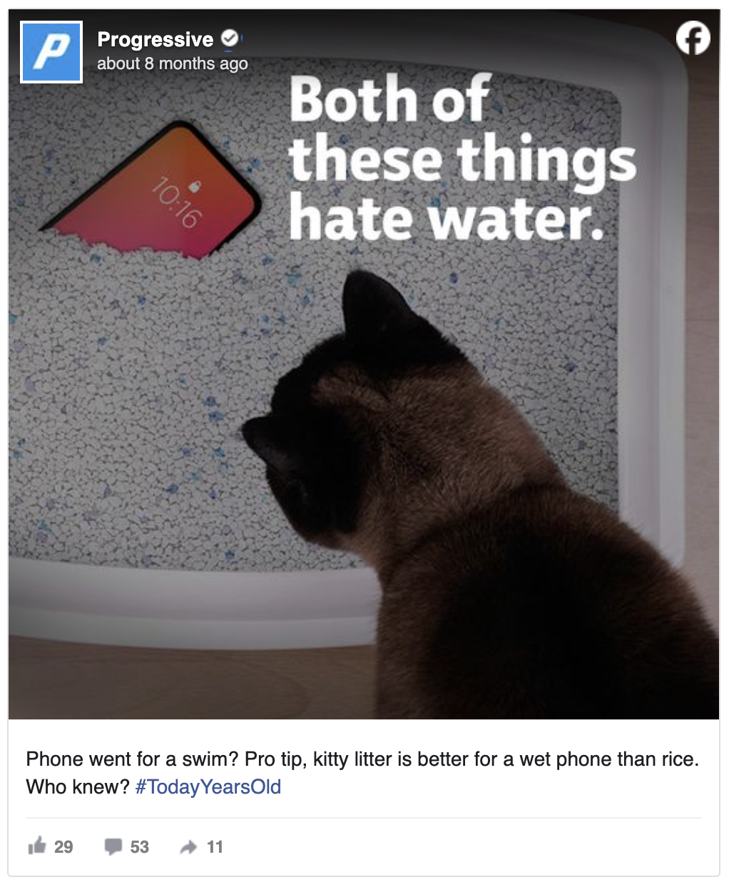 Facebook captions